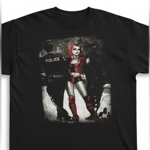 Batman Black Short Sleeve Harley Quinn Black T-Shirt. Size 3XL
